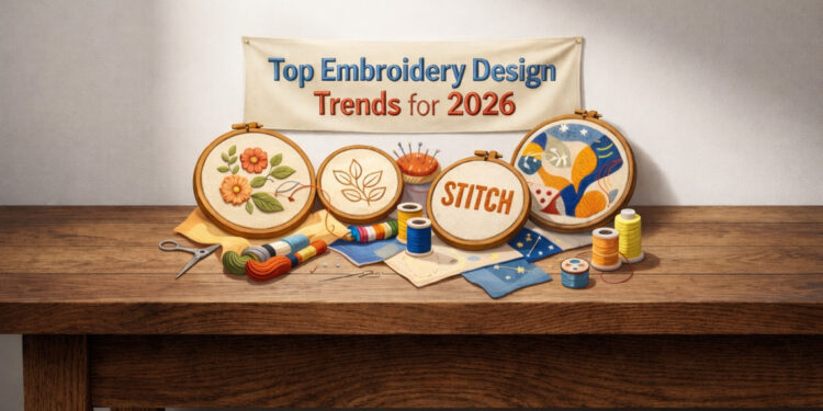 Top embroidery design trends for 2026